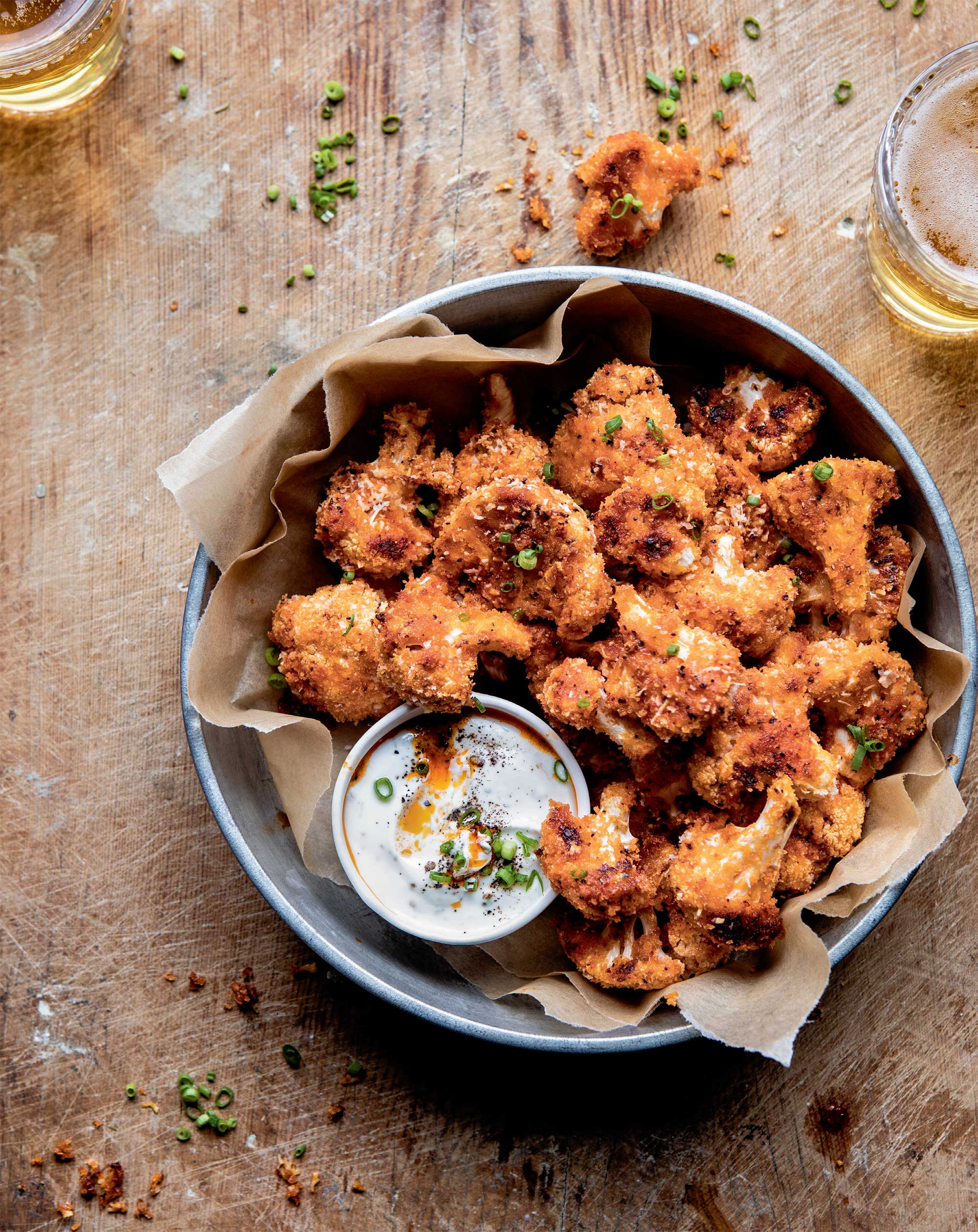 Black Pepper Buffalo Cauliflower Bites